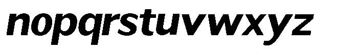 Readant Bold Semi Expanded Oblique Font LOWERCASE