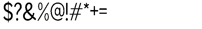Readant Condensed Font OTHER CHARS