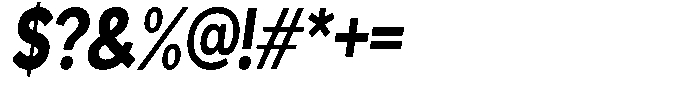 Readant Extra Bold Condensed Oblique Font OTHER CHARS