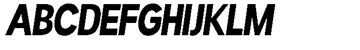 Readant Extra Bold Condensed Oblique Font UPPERCASE