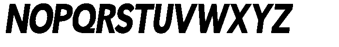 Readant Extra Bold Condensed Oblique Font UPPERCASE