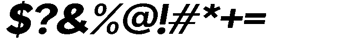 Readant Extra Bold Expanded Oblique Font OTHER CHARS