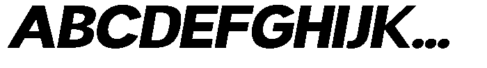 Readant Extra Bold Expanded Oblique Font UPPERCASE