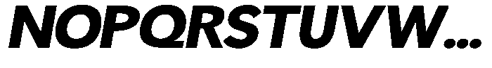 Readant Extra Bold Expanded Oblique Font UPPERCASE