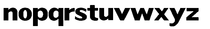 Readant Extra Bold Expanded Font LOWERCASE