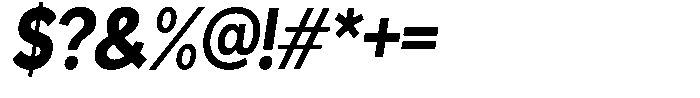 Readant Extra Bold Sem Condensed Obliq Font OTHER CHARS