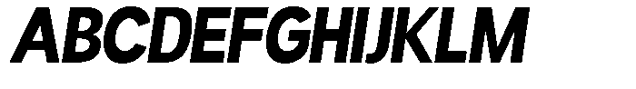 Readant Extra Bold Sem Condensed Obliq Font UPPERCASE
