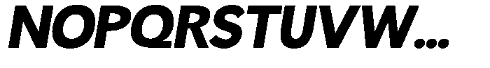 Readant Extra Bold Semi Expanded Oblique Font UPPERCASE