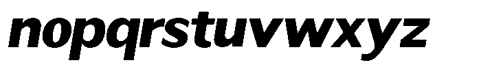 Readant Extra Bold Semi Expanded Oblique Font LOWERCASE