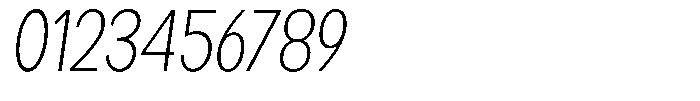 Readant Extra Light Condensed Oblique Font OTHER CHARS