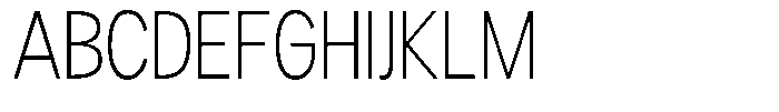 Readant Extra Light Condensed Font UPPERCASE