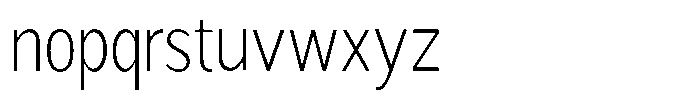 Readant Extra Light Condensed Font LOWERCASE