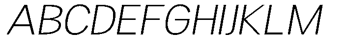 Readant Extra Light Expanded Oblique Font UPPERCASE