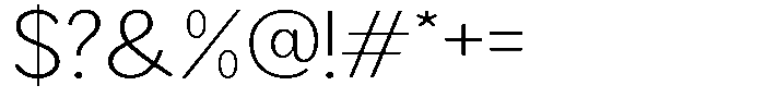 Readant Extra Light Expanded Font OTHER CHARS
