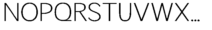 Readant Extra Light Expanded Font UPPERCASE