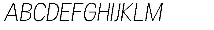 Readant Extra Light Sem Condensed Obliq Font UPPERCASE