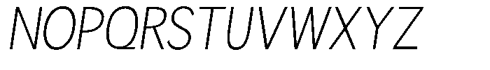 Readant Extra Light Sem Condensed Obliq Font UPPERCASE