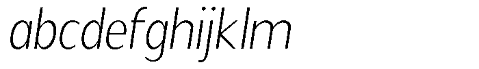 Readant Extra Light Sem Condensed Obliq FONT