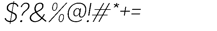 Readant Extra Light Sem Exp Obliq Font OTHER CHARS