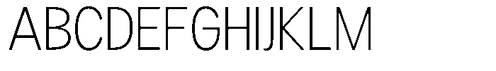 Readant Extra Light Semi Condensed Font UPPERCASE