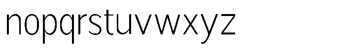 Readant Extra Light Semi Condensed Font LOWERCASE