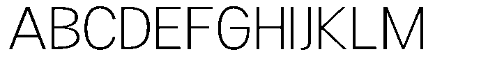 Readant Extra Light Semi Expanded Font UPPERCASE