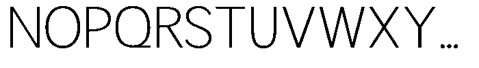 Readant Extra Light Semi Expanded Font UPPERCASE