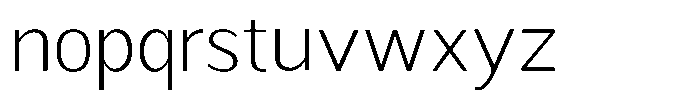 Readant Extra Light Semi Expanded Font LOWERCASE