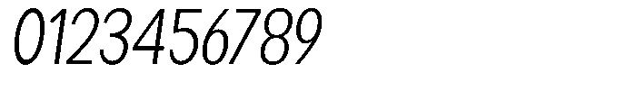Readant Light Condensed Oblique Font OTHER CHARS