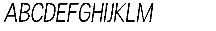 Readant Light Condensed Oblique Font UPPERCASE