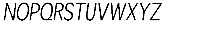Readant Light Condensed Oblique Font UPPERCASE