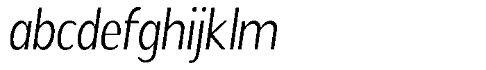 Readant Light Condensed Oblique FONT