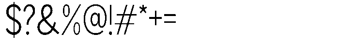Readant Light Condensed Font OTHER CHARS