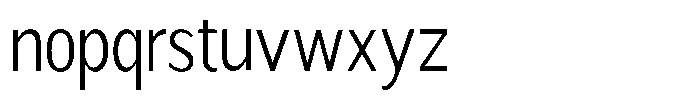Readant Light Condensed Font LOWERCASE