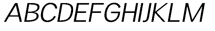Readant Light Expanded Oblique Font UPPERCASE
