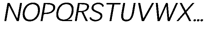 Readant Light Expanded Oblique Font UPPERCASE