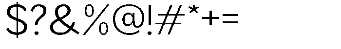 Readant Light Expanded Font OTHER CHARS