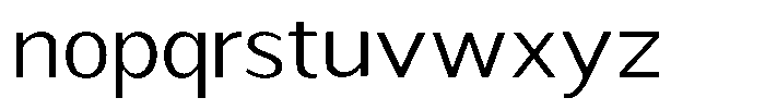 Readant Light Expanded Font LOWERCASE