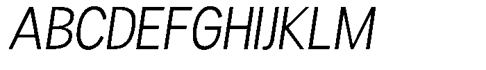 Readant Light Semi Condensed Oblique Font UPPERCASE