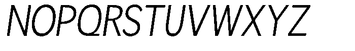 Readant Light Semi Condensed Oblique Font UPPERCASE