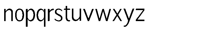 Readant Light Semi Condensed Font LOWERCASE