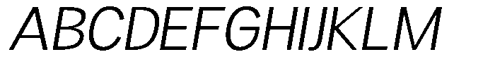 Readant Light Semi Expanded Oblique Font UPPERCASE
