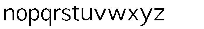 Readant Light Semi Expanded Font LOWERCASE