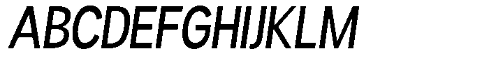 Readant Medium Condensed Oblique Font UPPERCASE