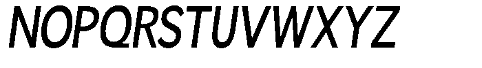 Readant Medium Condensed Oblique Font UPPERCASE