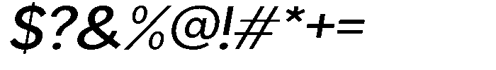 Readant Medium Expanded Oblique Font OTHER CHARS