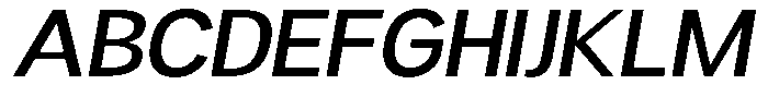 Readant Medium Expanded Oblique Font UPPERCASE
