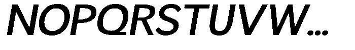 Readant Medium Expanded Oblique Font UPPERCASE