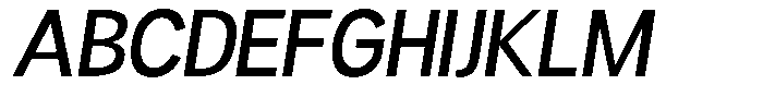 Readant Medium Oblique Font UPPERCASE