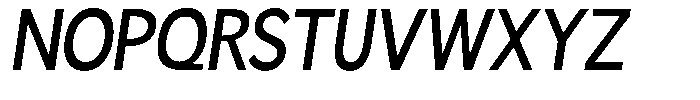Readant Medium Semi Condensed Oblique Font UPPERCASE